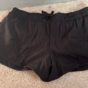 black athletic shorts